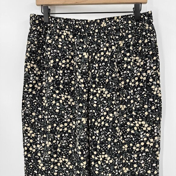 J. Crew Pull-On Wide-Leg Silk Pant in Fall Garden Floral Size Small - Picture 4 of 10